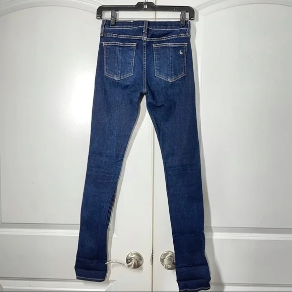 Rag&Bone Mid Rise Skinny Dark Wash Heritage Jeans Size 25 - Picture 12 of 14